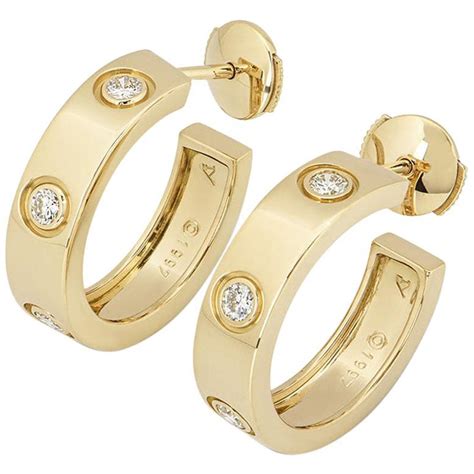 cartier galanterie earrings price|cartier style gold hoop earrings.